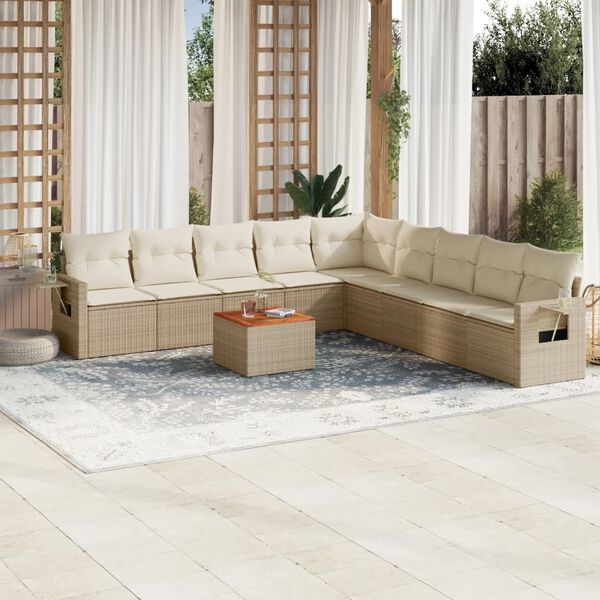vidaXL Garden Sofa Set Beige