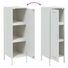 vidaXL Highboard White Steel 44.5 in tall, 15.4 in wide, 14.2 in deep