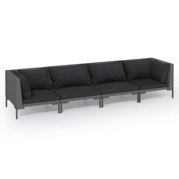 vidaXL Garden Lounge Set Dark Grey