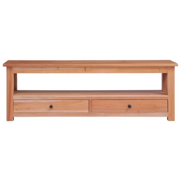 vidaXL TV Cabinet Natural Solid mahogany wood 47.2 in Length TV Cabinet