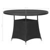 vidaXL Garden Dining Set Black Poly Rattan, Steel, Glass Medium