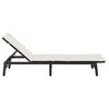 vidaXL Sun Lounger Black PE rattan Standard Sun Lounger Rectangular