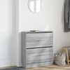 vidaXL Shoe Cabinet Gray Sonoma 31.5"x8.3"x34.4" Engineered Wood