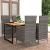 vidaXL 5 Piece Patio Dining Set Gray