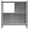 vidaXL Bookcase Grey sonoma Engineered Wood, Powder-Coated Steel Medium