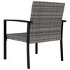 vidaXL Dining Set Grey and black, grey cushions