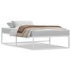 vidaXL Bed Frame White Powder-Coated Metal Single Single Bed Frame