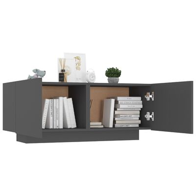 vidaXL Bedside Cabinet Gray 39.4"x13.8"x15.7" Engineered Wood