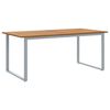 vidaXL Garden Table Brown Solid Acacia wood, Powder-coated metal