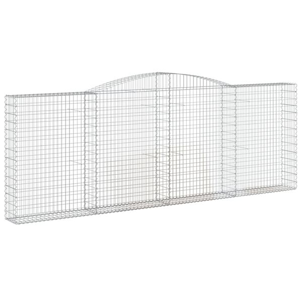vidaXL Gabion Basket Set of 6 Silver Galvanized Iron Large