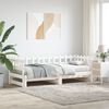 vidaXL Day Bed White Solid pine wood S