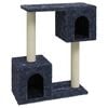 vidaXL Scratching Post Dark Grey Engineered Wood, Plush, Sisal Medium