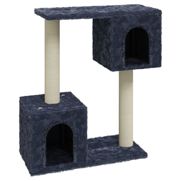 vidaXL Scratching Post Dark Grey Engineered Wood, Plush, Sisal Medium