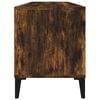 vidaXL TV Cabinet Smoked oak Engineered wood, metal