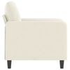 vidaXL Sofa Chair Cream Velvet, Metal, Textilene Single Modern