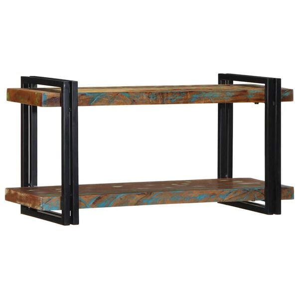 vidaXL Wall Shelf Multicolor Solid reclaimed wood, iron