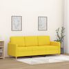 vidaXL 3-seater Sofa Light Yellow Fabric (100% polyester), metal, textilene