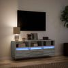 vidaXL TV Wall Cabinet Grey sonoma Engineered wood Medium Wall mounting
