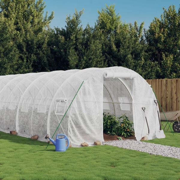vidaXL Greenhouse White Polyethylene (PE) Large UV-resistant materials