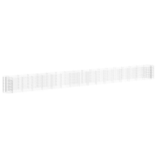 vidaXL Gabion Raised Bed Silver Galvanized iron Large Durable