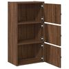 vidaXL Bookcase Brown Oak Engineered Wood Medium Bookcase Rectangular