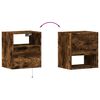 vidaXL Wall-mounted Bedside Cabinet Smoked Oak Engineered wood Compact