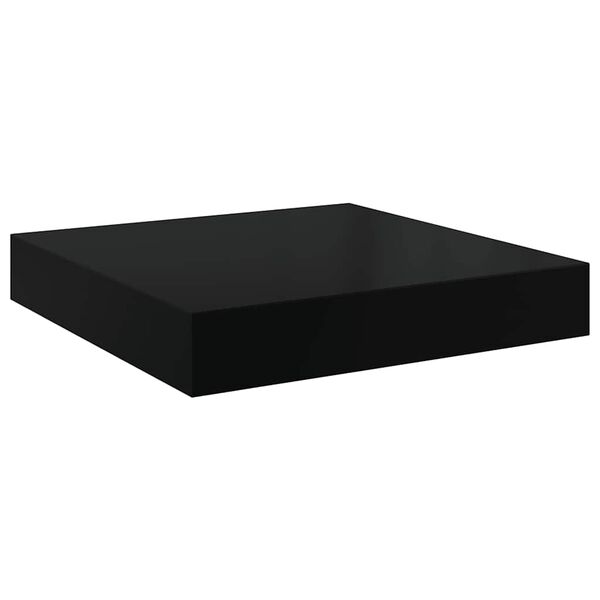 vidaXL Wall Shelf High gloss black Honeycomb MDF, metal Small