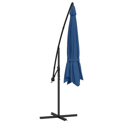 vidaXL Cantilever Umbrella with Aluminum Pole 137.8" Blue