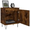 vidaXL Bedside Cabinet Set of 2 Smoked oak Engineered wood, iron
