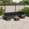 vidaXL Garden Sofa Set Black