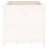 vidaXL Garden Planter White Solid pine wood Large Decorative Inlays