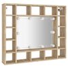 vidaXL Mirror Cabinet Sonoma Oak Engineered Wood, Glass Medium