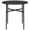 vidaXL Tea Table Black PE rattan, powder-coated steel, PP board Medium