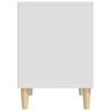 vidaXL Bedside Cabinet Set of 2 White Engineered wood Bedside Cabinet