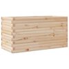 vidaXL Garden Planter Natural Pine Solid Pine Wood 35.4x15.7x18.1 in