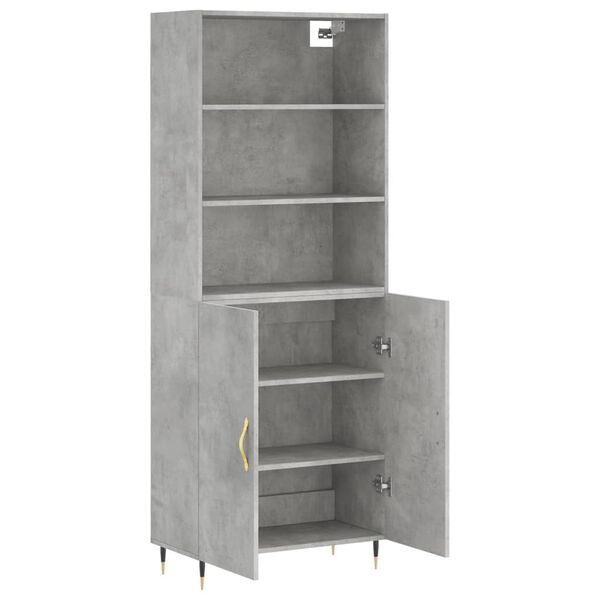 vidaXL Highboard Concrete Grey Engineered Wood Medium Highboard