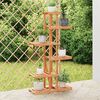 vidaXL Flower Stand Natural Wood Solid Fir Wood Tall Stackable