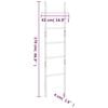 vidaXL Towel Ladder 66.9" Solid Wood Walnut