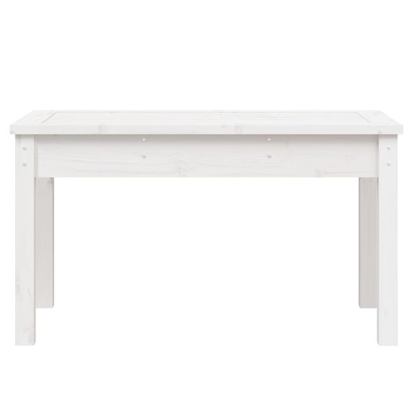 vidaXL Garden Bench White Solid pine wood 31.5 in width Durable