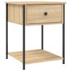 vidaXL Bedside Table Set of 2 Sonoma oak Engineered wood, iron Medium