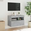 vidaXL TV Wall Cabinet Concrete Gray Engineered Wood Medium