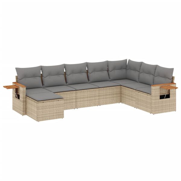 vidaXL Garden Sofa Set Beige