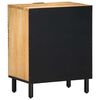 vidaXL Bedside Cabinet Brown Solid Mango Wood, Engineered Wood, Metal
