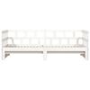 vidaXL Daybed With Trundles White Solid pine wood 31.5 x 79 in