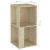 vidaXL Corner Cabinet Sonoma oak Engineered wood Medium Corner Cabinet