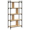 vidaXL Bookcase Sonoma oak Engineered wood Tall Adjustable Feet