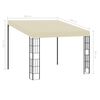 vidaXL Wall-mounted Gazebo Cream 100% polyester Large Durable