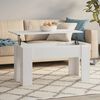 vidaXL Coffee Table High gloss white Engineered wood Medium Convertible