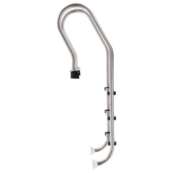 vidaXL Pool Ladder Silver Stainless Steel 304, Rubber Large Pool Ladder