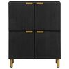 vidaXL Sideboard Black Engineered wood, solid mango wood, brass
